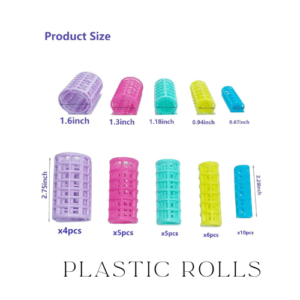 Plastic hair rolls