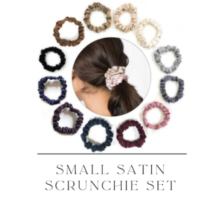 Small satin scrunchies set