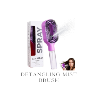Detangling mist brush
